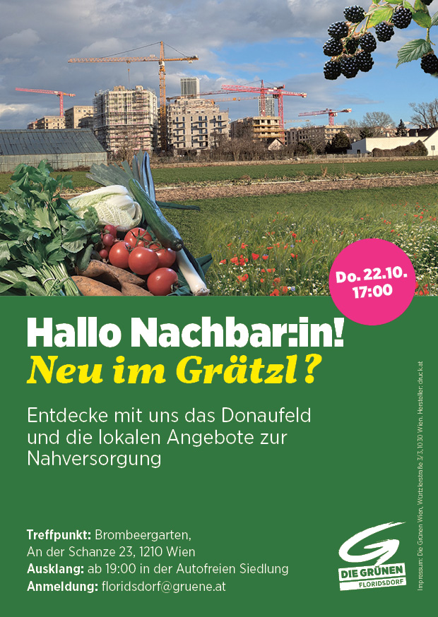 Flyer mit der Einladung zum Spaziergang